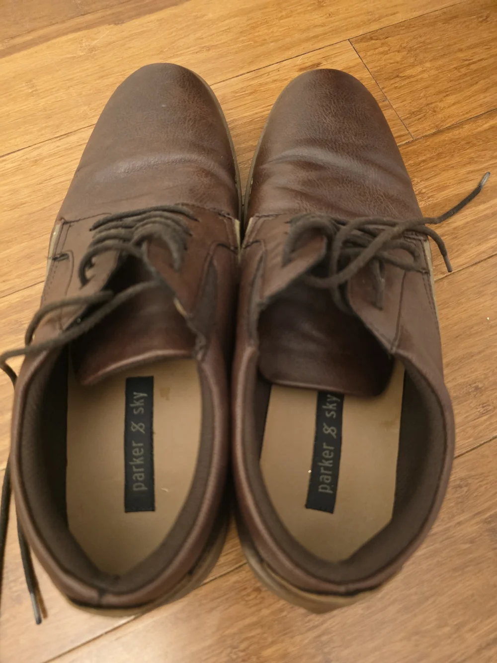 Parker & SKY  Men's Dark Brown Leather Lace-Up Oxfords